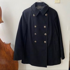 Marc Jacobs Military Pea Coat - L (Black)